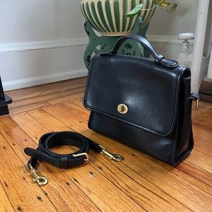 Vintage Coach Court Bag Leather